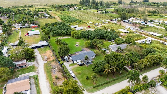 drone / aerial view with a rural view