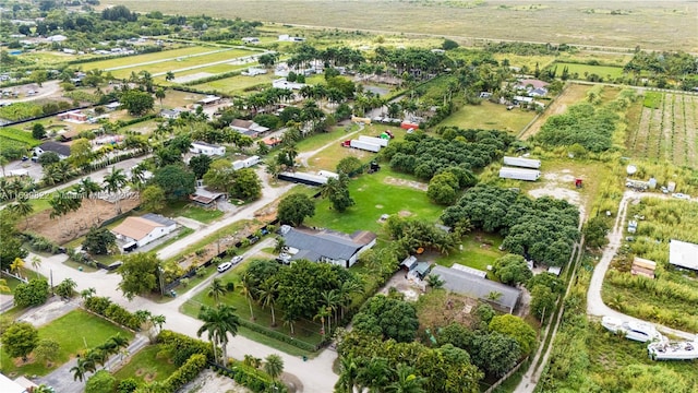 drone / aerial view with a rural view