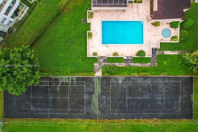 birds eye view of property