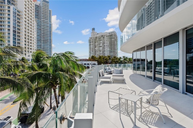 exterior space with outdoor lounge area