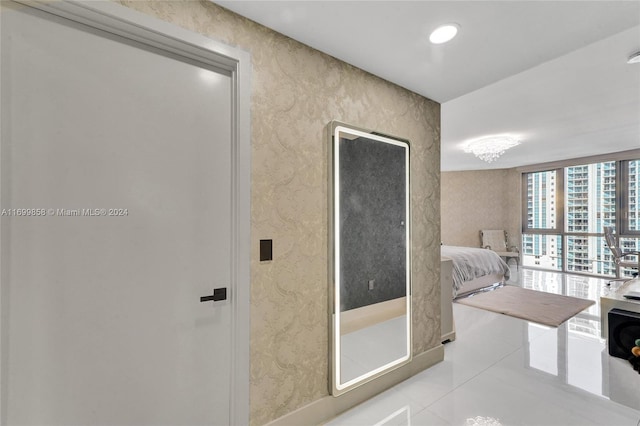 bathroom featuring tile patterned flooring