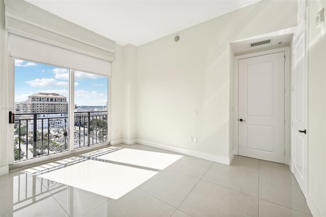 view of tiled empty room