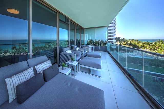 balcony featuring an outdoor living space