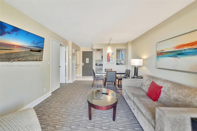 view of carpeted living room