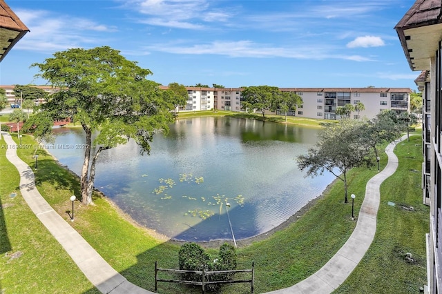 view of water feature