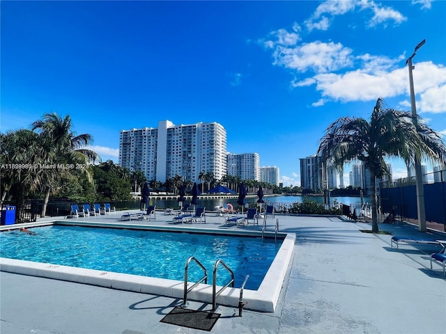 view of pool with a patio