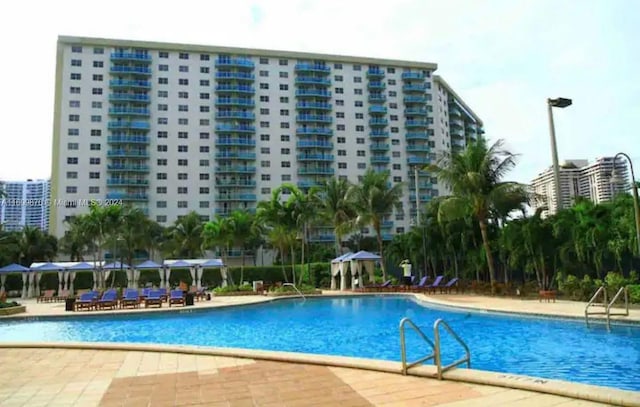 view of pool with a patio