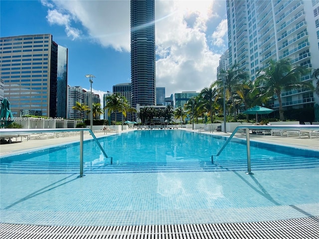 view of pool with a patio area