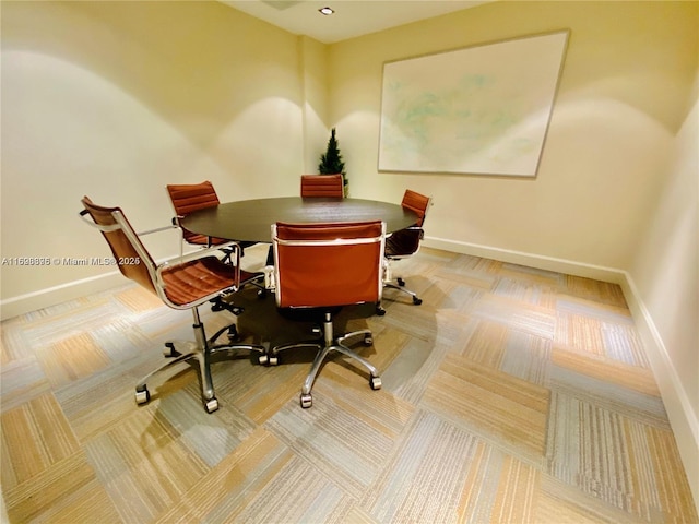 950 Brickell Bay Dr Unit 802, Miami, FL 33131 - carpeted home office featuring baseboards