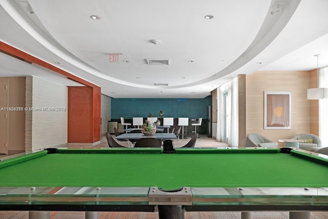 rec room with pool table