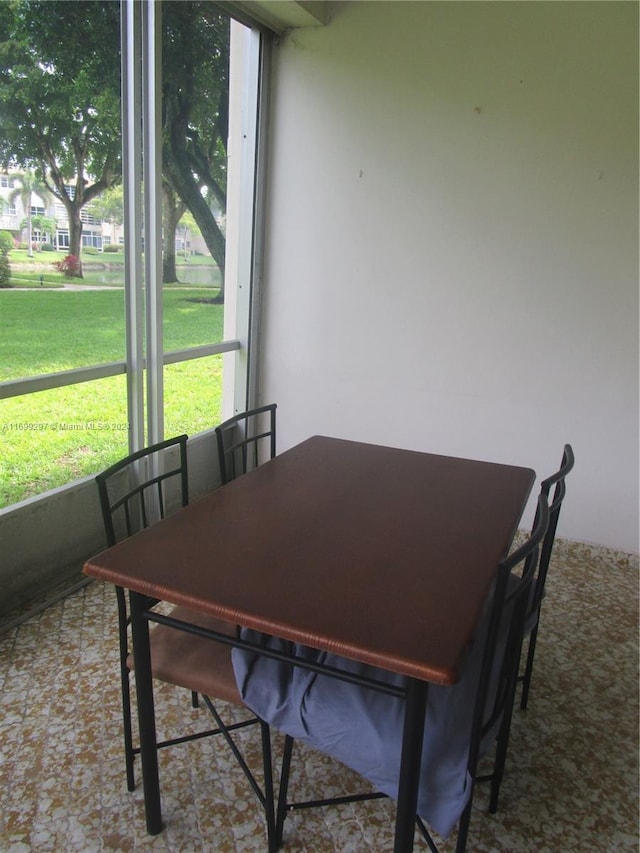 view of dining area