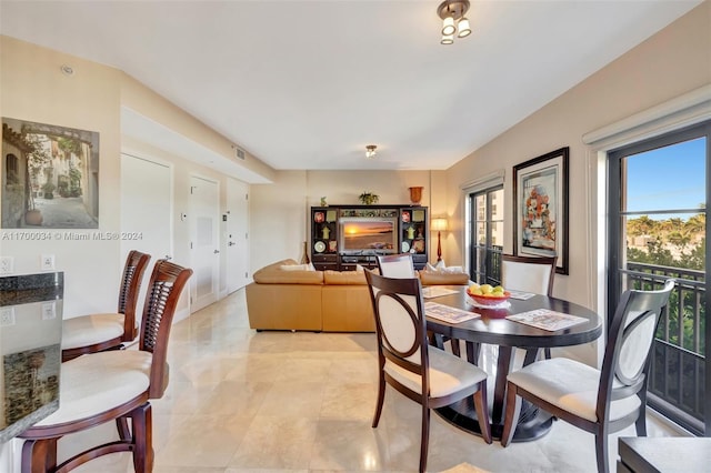 view of dining area