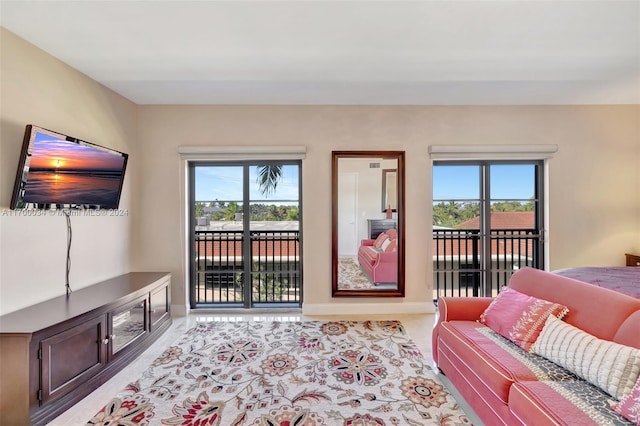 living room with a healthy amount of sunlight