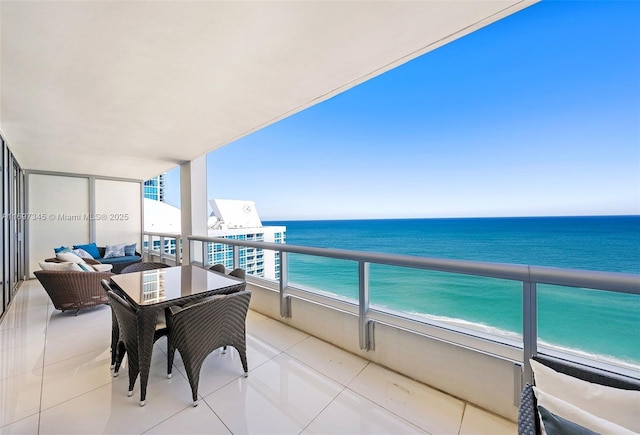 6799 Collins Ave Unit 1704, Miami Beach, FL 33141 - balcony featuring view of water and beach