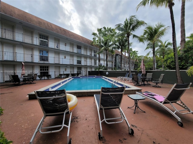 view of pool with a patio