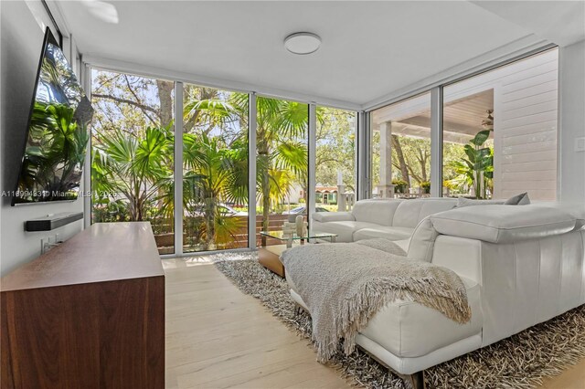 sunroom with plenty of natural light