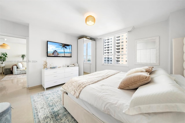 view of tiled bedroom