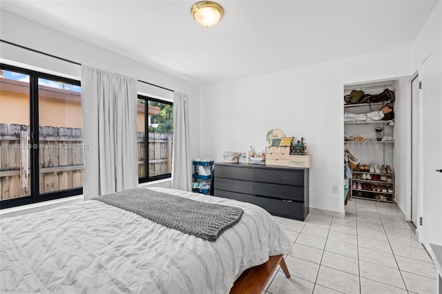 view of tiled bedroom