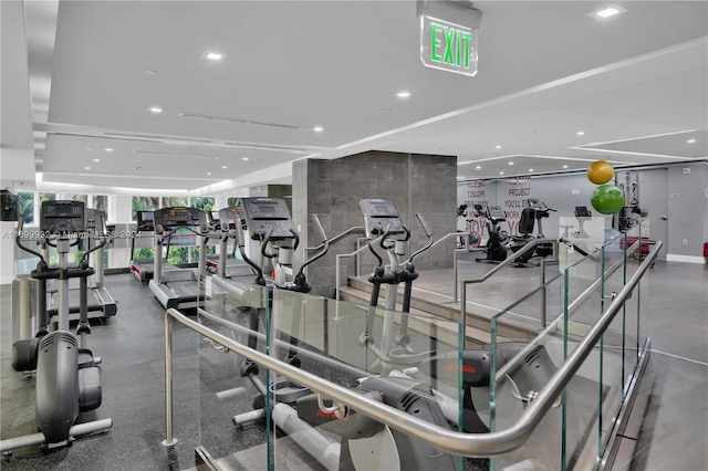 view of exercise room