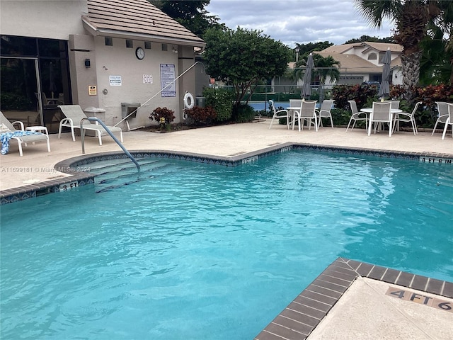 view of pool with a patio