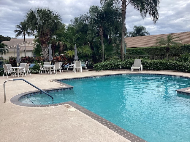 view of pool with a patio area