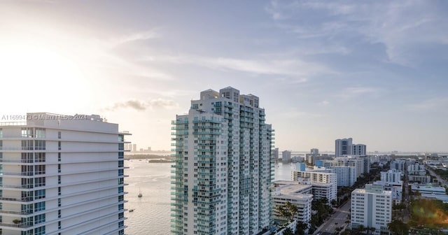 city view with a water view