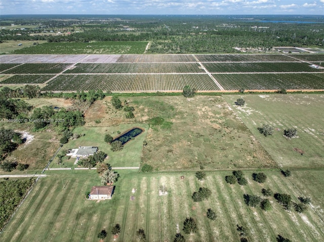 aerial view featuring a rural view