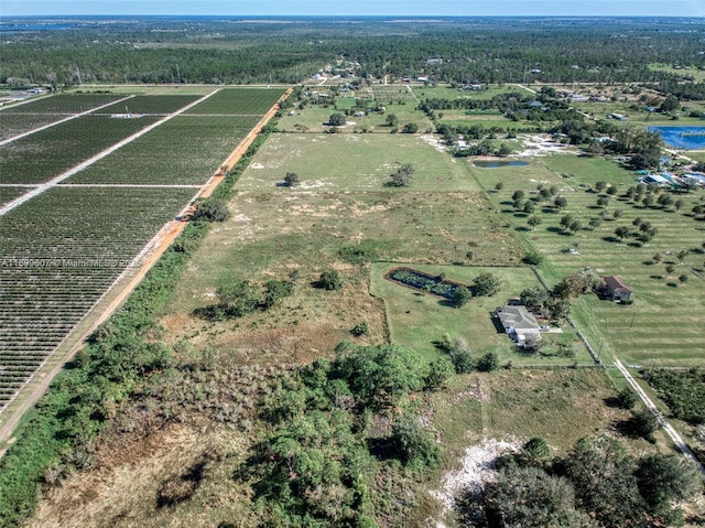 bird's eye view featuring a rural view