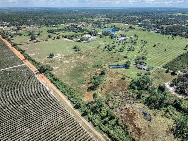 aerial view with a rural view