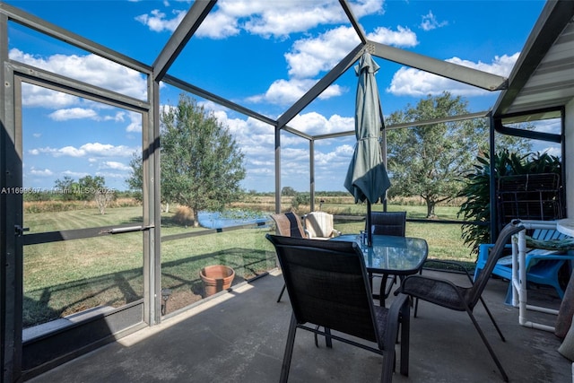 view of sunroom