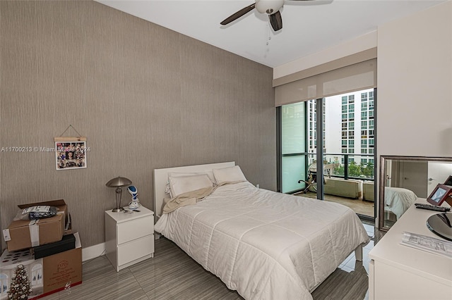 bedroom with ceiling fan