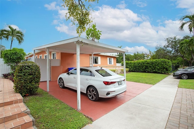 view of vehicle parking