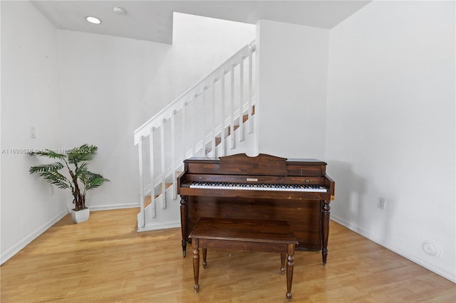 miscellaneous room featuring light wood-type flooring