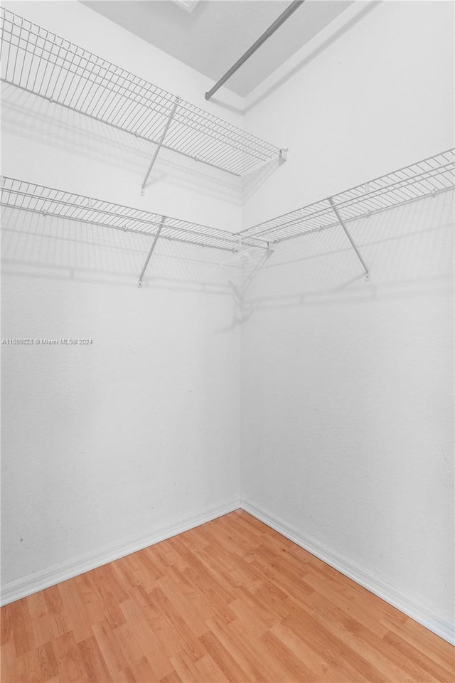 spacious closet with wood-type flooring