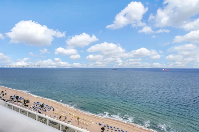 property view of water with a view of the beach