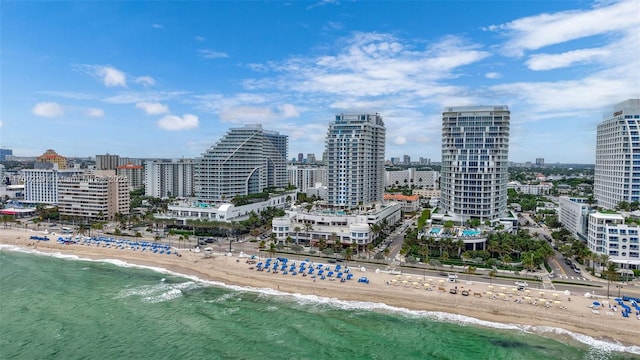 city view with a beach view and a water view