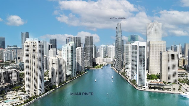 view of city with a water view