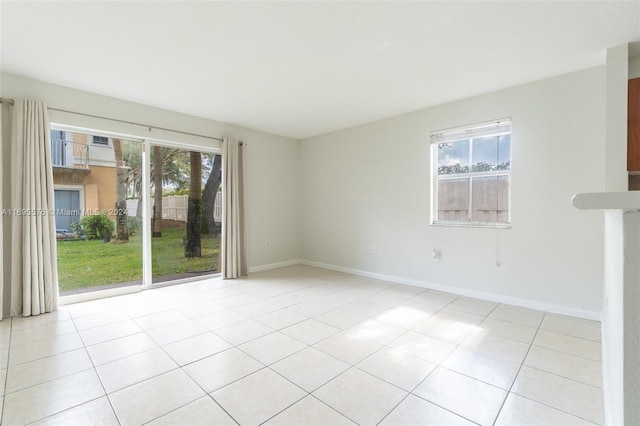 view of tiled empty room