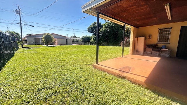 view of yard with a patio area