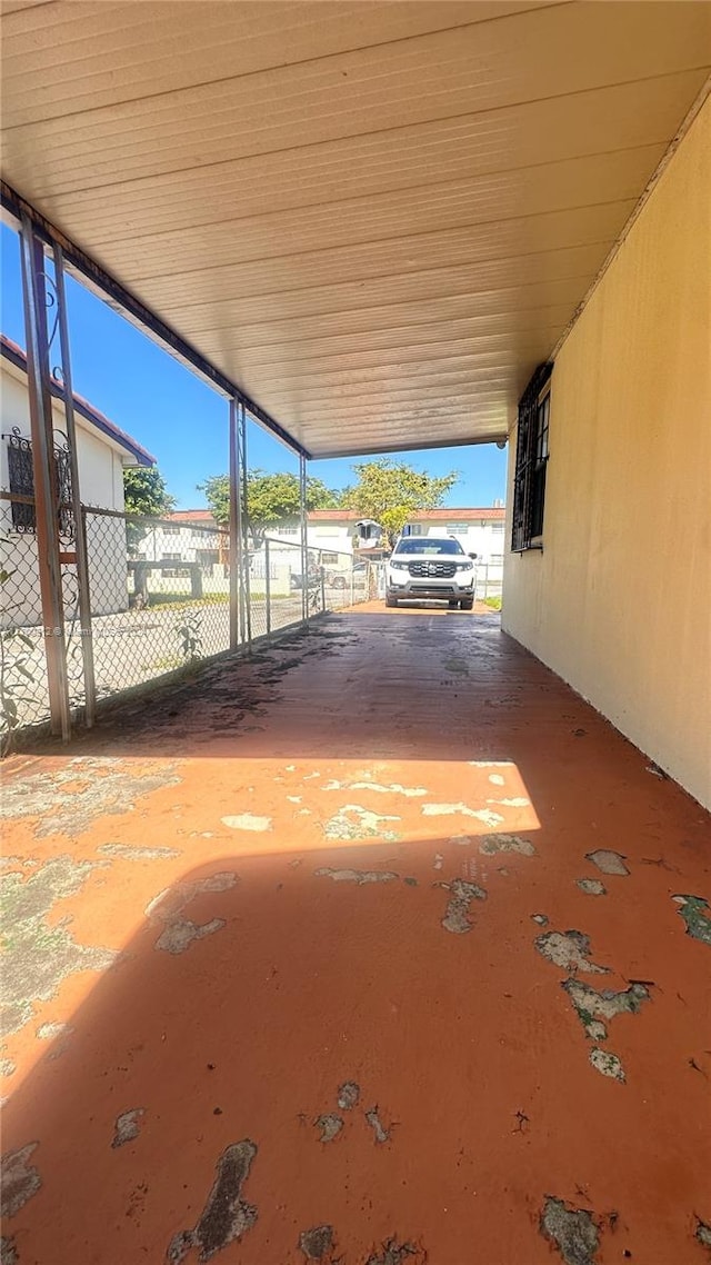 view of patio / terrace with a carport