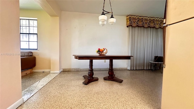 view of unfurnished dining area