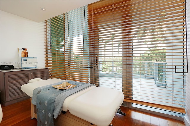 bedroom featuring hardwood / wood-style floors