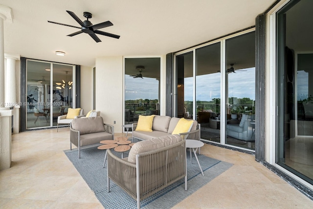 view of patio with an outdoor hangout area