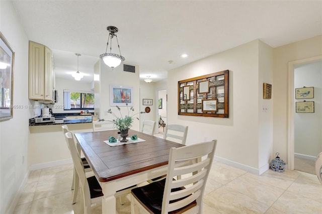 view of dining space