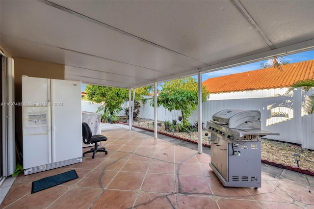 view of patio / terrace with a grill