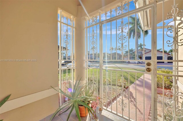 view of sunroom