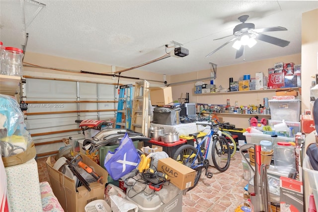 699 NW 134th Pl, Miami, FL 33182 - garage featuring ceiling fan and a garage door opener