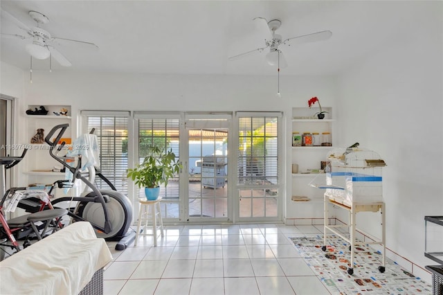 699 NW 134th Pl, Miami, FL 33182 - interior space with tile patterned flooring and ceiling fan