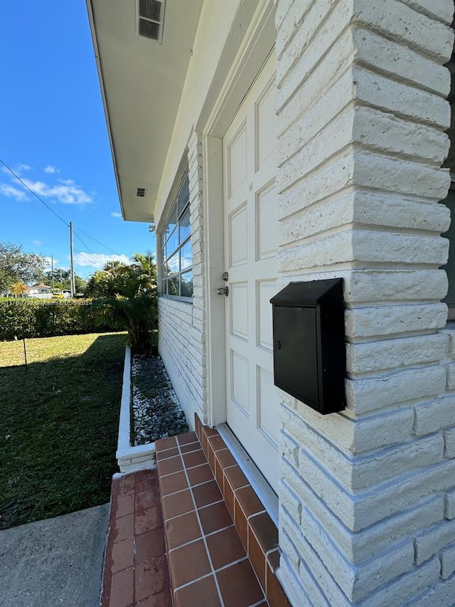 view of property exterior featuring a yard