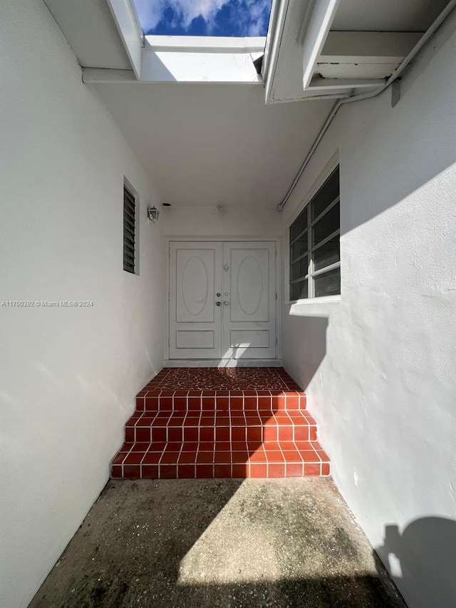 view of doorway to property